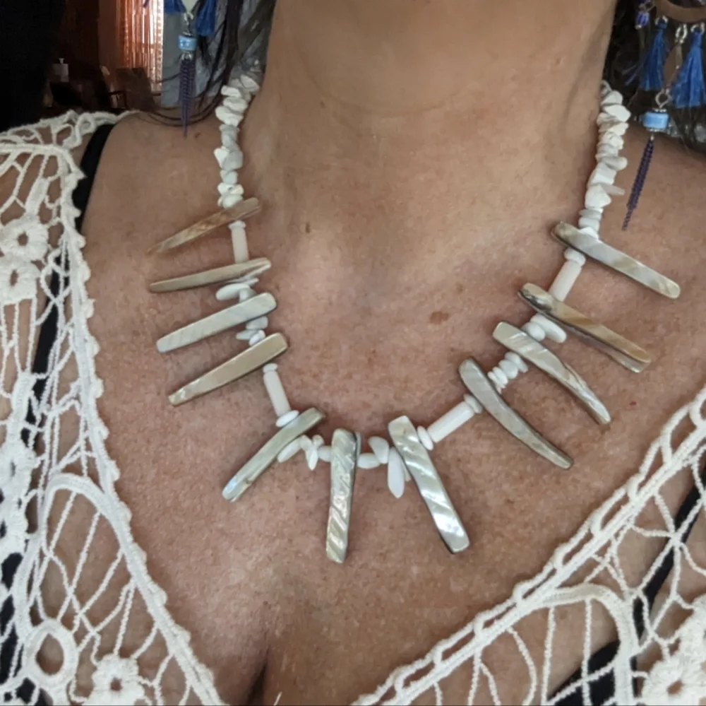 Mermaidcore Handmade Shell Necklace Coastal Vacation Hippie Vibes Bohochic